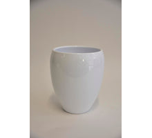 Vase Schüssel, 19 cm - Glänzendes Weiß