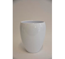 Vase Schüssel, 23 cm - Glänzend Weiß