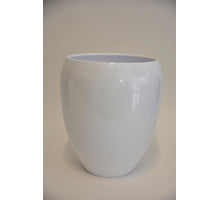 Vase Schüssel, 28 cm - Glänzendes Weiß