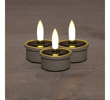 TEELICHT SOLAR 3D LONT SET AUS 3 SAND / BLISTER