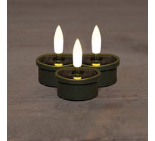 TEELICHT SOLAR 3D LONT SET VON 3 OLIVEN / BLISTER