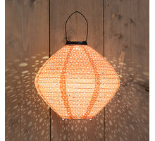 SOLAR-LATERNE 29X25CM KORALLE/MARRAKESCH