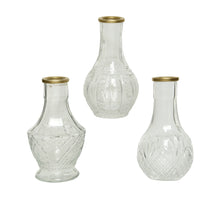 Vase Glas 3 sortiert transparent H11.5 D8cm 2x5/1x6