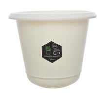 Blumentopf aus Kunststoff cremefarben Ø 11 x 10 cm