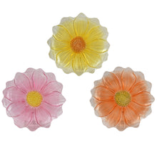 Glasplatte Blume 3 Farben sortiert Ø 30,5 cm x H 2,5 cm