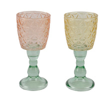 Teelichthalter aus Glas, 2-farbig, Ø 7,6 cm x H 16 cm