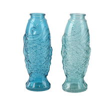 Glasvase 2-farbig sortiert 10x6x24cm