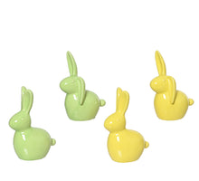 Porzellan-Kaninchen 4-teiliges Springmix-Set 5x8x12cm