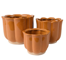 3er-Set Keramik-Übertopf Karamell D17,5 H14,5cm