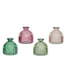 Vase Glas 4 Farben sortiert H8.5 D8cm