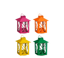 Alabama Laterne grün orange lila gelb 4 Esel l7xb7xh9cm