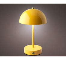 LED-Akku-Lampe, Metall, Innenbereich, gelb/warmweiß, Ø 15 cm, H 25 cm