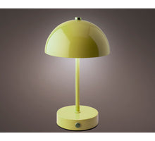 LED-Akku-Lampe, Metall, Innenbereich, grün/warmweiß, Ø 15 cm, H 25 cm