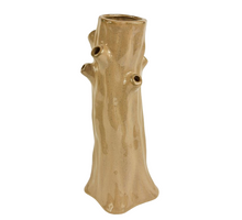 VASE 15X14X37CM BAUM PORZELLAN BRAUN
