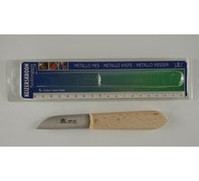 Aardappelschilmesje houten heft lang breed