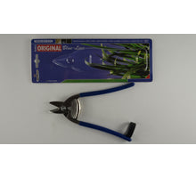 Drahtzange mit blauen Ledergriffen