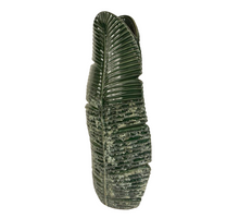 VASE BLATTKERAMIK 19X11X46,5H DUNKELGRÜN