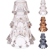 GLAS-KERZENHALTER WEIHNACHTSBAUM D10 H14CM 3 FARBSORTEN