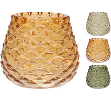 TEELICHTHALTER ''PINE'' D7 H6,5CM 3 FARBEN SORTIERT