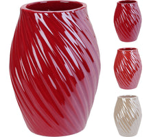 VASE GALVANISIERT GEDREHT D11,5 H16CM 3 FARBLICH SORTIERT