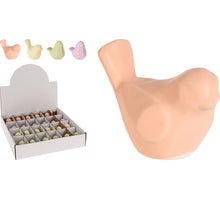 Vogelkeramik Pastell 5,8 x 7,5 x 5 cm, 4er Sortiment