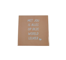 Fliesenaufkleber: Mit dir ist alles schöner auf dieser Welt.