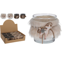 TEELICHTHALTER FELL 8CM 4 FARBLICH SORTIERT