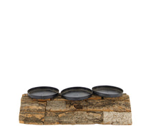 Kerzenhalter aus Pappelrinde 28x12x8cm FSC 100% Natur