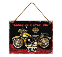Wandaufhänger Metall Legenden sterben nie 30x40cm