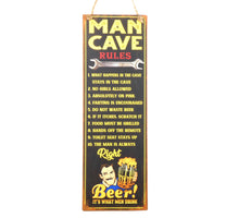 Wandaufhänger Metall Mancave Regeln 20x60cm