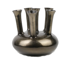 Trompete Vase Aluminium Antik Nickel 33x33x30cm