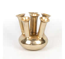 Trompetenvase Aluminium Gold 22x22x20cm
