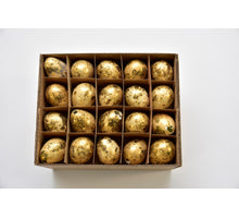 Schachtel mit 60 Wachteleiern Gold