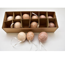 Schachtel mit 12 Hühnereiern auf Band verarbeitet Natural mix