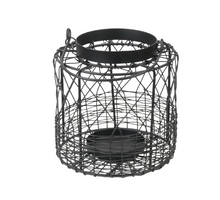 Teelichthalter Metall 15x15x17cm Schwarz