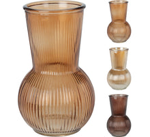VAAS GLAS BOUTIQUE D11,5 H20CM 3 ASSORTIE KLEUR