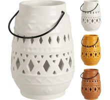 LATERNE MAURO KERAMIK D8 H12CM 3 FARBEN ASSORTI