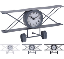 UHR FLUGZEUGMODELL METALL 30X9X15CM 3 FARBLICH SORTIERT