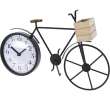 Tischuhr schwarz, Eisen, Fahrradmodell, 335x80x235mm