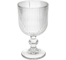 Weinglas Streifen Glas Klar 8x8x15.5cm