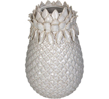 Vase Steingut Weiß 19x19x29,5cm