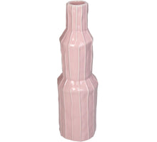 Vase Steingut Rosa 8,2x8,2x28,5cm