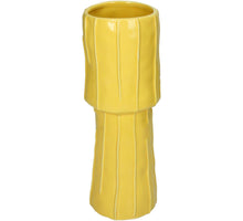 Vase Steingut Gelb 9,6x9,6x27cm