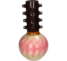 Vase aus Steingut, rosa, 19,3 x 19,3 x 37,5 cm