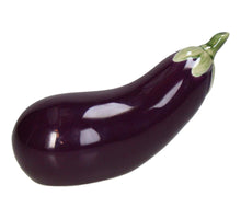 Ornamentale Porzellan-Aubergine 16x6,5x7,5cm