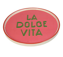 Teller La Dolce Vita Steingut Rosa 25,5x25,5x1,5cm