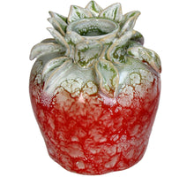 Vase Steingut Rot 13x13x15cm