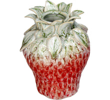 Vase aus Steingut, rot, 11,5 x 11,5 x 15 cm