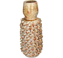 Vase aus Steingut, Terrakotta, 18,5 x 18,5 x 42 cm