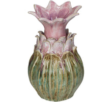 Vase Steingut Rosa 13x13x21,5cm